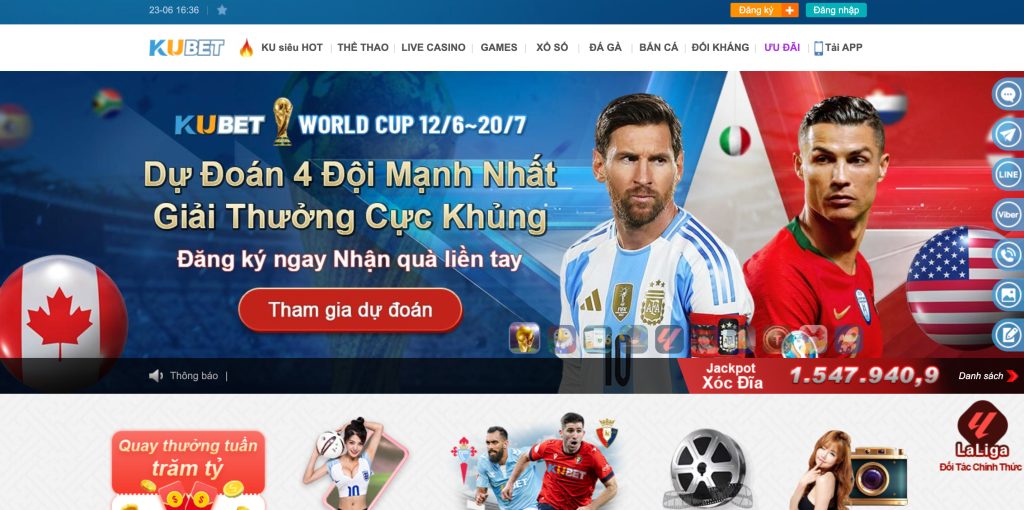 Giao diện Kubet có sự đầu tư chỉn chu